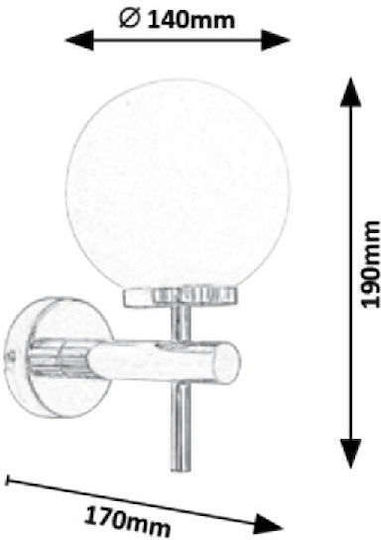 Rabalux Avery Modern Wall Lamp with Integrated LED and Natural White Light Silver 14cm