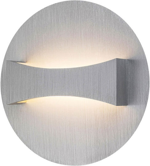 Rabalux Neville Modern Lamp Wall with Integrated LED and Warm White Light Gray 18x21.5x9cm