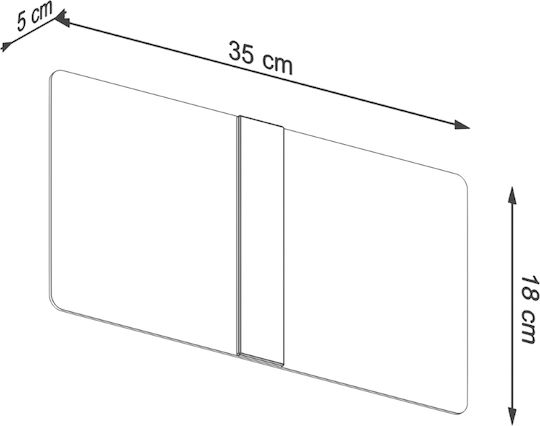 Sollux Azalia Leuchte Wand Weiß 35x20x15cm
