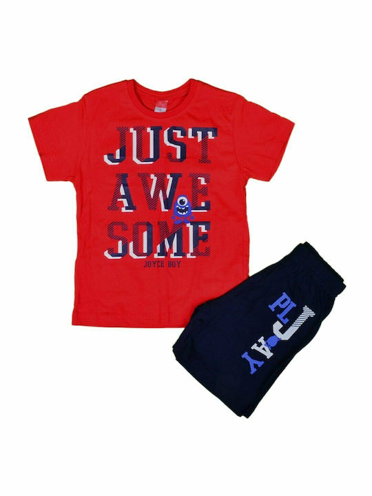 Joyce Kids Set with Shorts Summer 2pcs Red