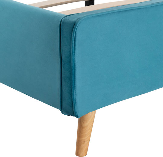 Maylin Pat Semi-dublu Turcoaz cu Lamele pentru Saltea 120x200cm