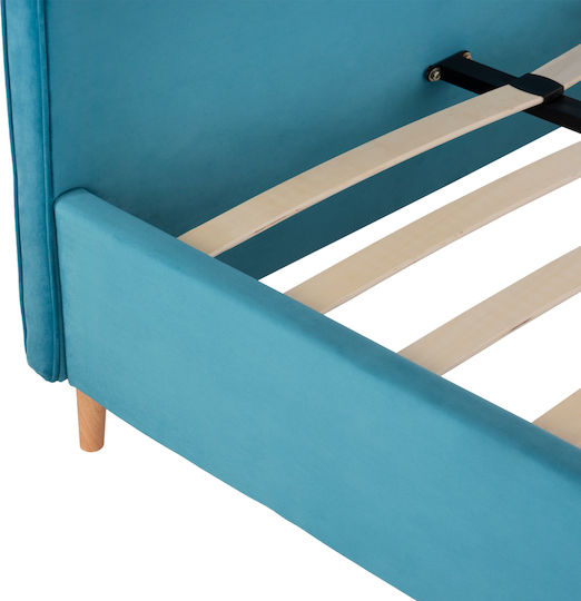 Maylin Pat Semi-dublu Turcoaz cu Lamele pentru Saltea 120x200cm