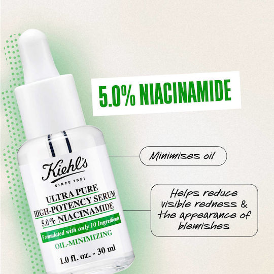 Kiehl's Ultra Pure High Potency 5% Niacinamide Anti-aging Serum Face with Niacinamide 30ml
