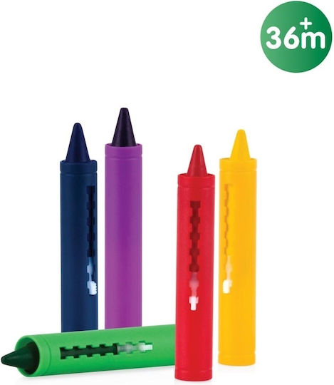 Nuby Bath Time Crayon Μαρκαδόροι Μπάνιου για 3+ Μηνών 5τμχ
