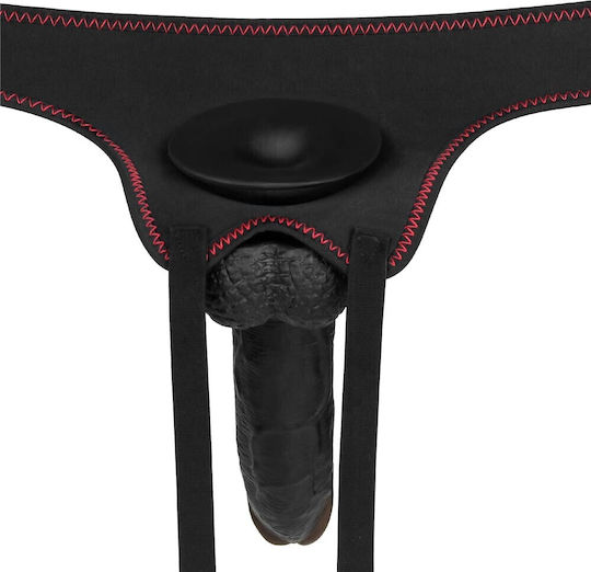 Lovetoy Easy Strapon Set Harnașament cu Dildo 21.5cm în Culoare Negru