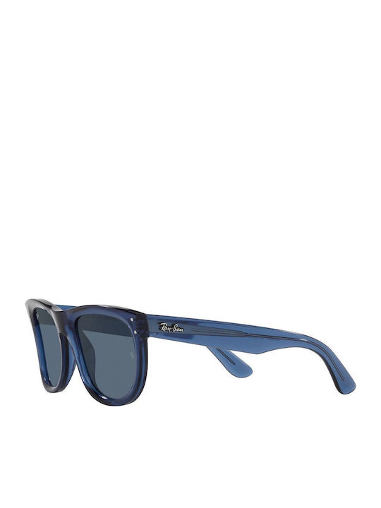 Ray Ban Wayfarer Reverse Unisex Sunglasses with Navy Blue Plastic Frame and Blue Lens RB0502S 6708/3A