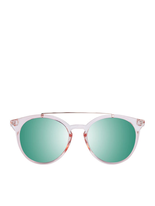 Skechers Unisex Sunglasses with Pink Frame and Green Lens SE6107 72U