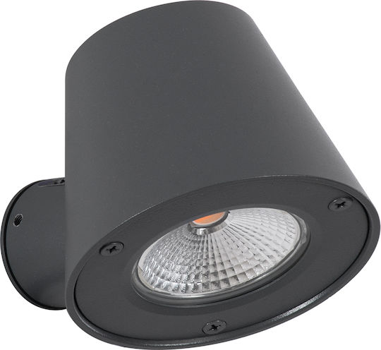 GloboStar Gardenia Wall-Mounted Outdoor Lighting Spot LED IP65 7W with Warm White Light Double Beam 9.5x13x7.7cm
