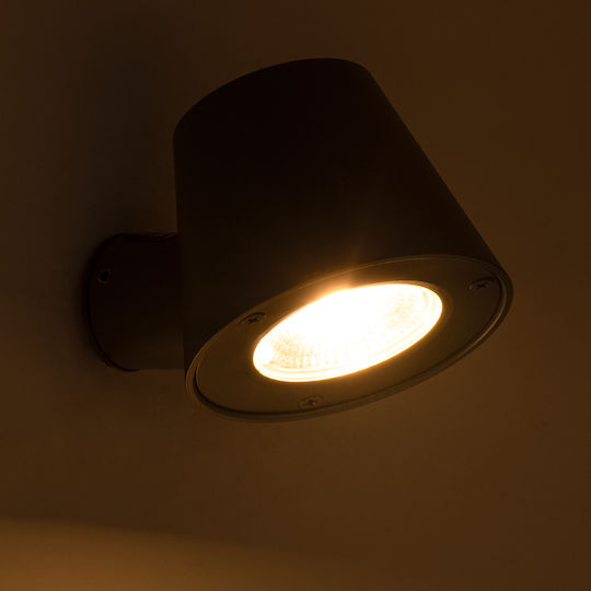 GloboStar Gardenia Wall-Mounted Outdoor Lighting Spot LED IP65 7W with Warm White Light Double Beam 9.5x13x7.7cm