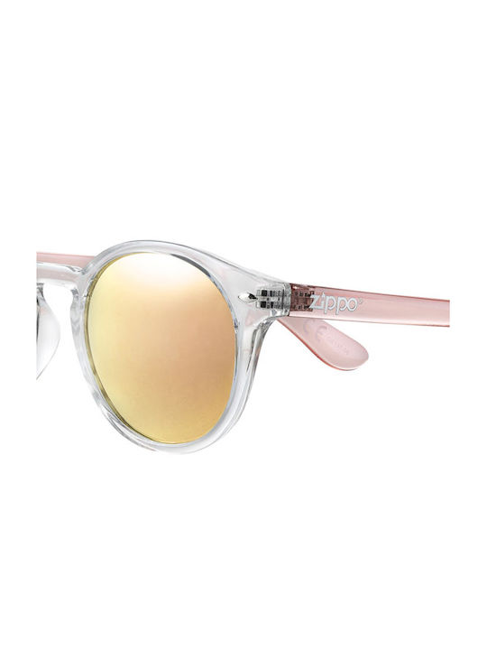 Zippo OB137-06 Sunglasses with Transparent Plastic Frame and Yellow Mirror Lens OB137-06