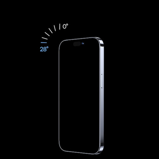 Baseus Filter Anti Spy 0.4mm Privacy Full Face Tempered Glass (iPhone 12 / 12 Pro)