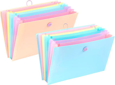 Viquel Rainbow Pastel A4 8-Compartment Clipboard