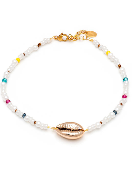 LifeLikes Bracelet Anklet made of Steel Gold Plated