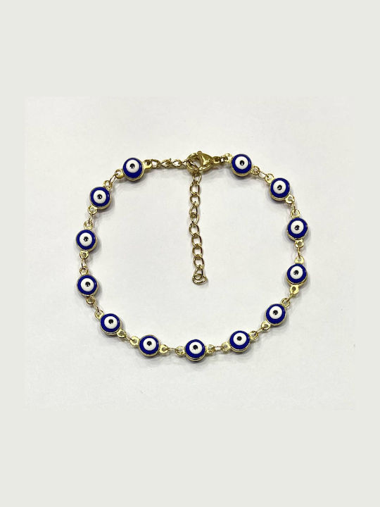 Tatu Moyo Bracelet with design Eye made of Steel Gold Plated