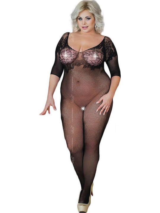 Grey Velvet Sexy Bodystockings Black
