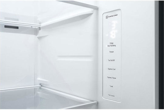 LG Ψυγείο Ντουλάπα 635lt Total NoFrost Υ179xΠ91.3xΒ73.5εκ. Inox GSLV51PZXE