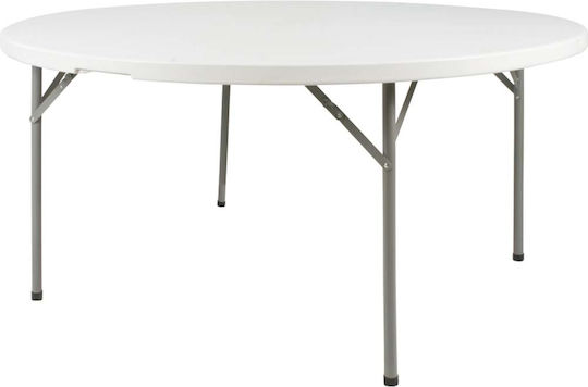 Tisch Zusammenklappbar 15524 Weiß 152x152x76cm