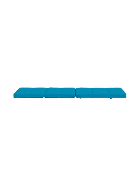 vidaXL Pernă Waterproof Pentru Pat De Soare Cu Spătar Albastru Deschis 2 Bucăți 55x180 cm