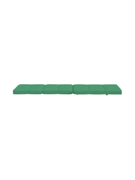 vidaXL Pernă Waterproof Pentru Pat De Soare Cu Spătar Verde 2 Buc 55x180 Cm