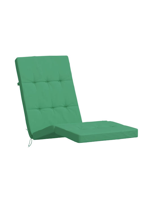 vidaXL Pernă Waterproof Pentru Pat De Soare Cu Spătar Verde 2 Buc 55x180 Cm