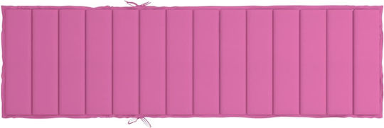 vidaXL Wasserdichtes Sonnenbank-Kissen Mit Rückenlehne Rosa 200x70cm