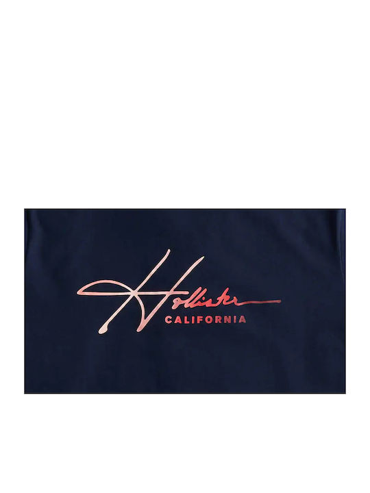 Hollister Men's Short Sleeve T-shirt Navy Blue