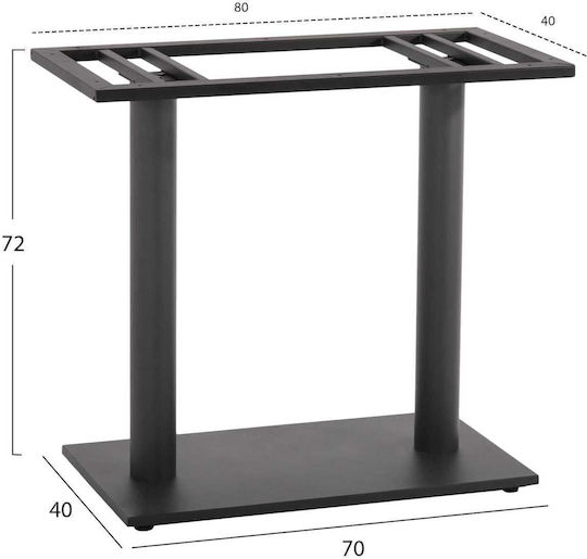 Freebox Stand De Masă Metalic Cu Reglaj Gri 70x40x72cm