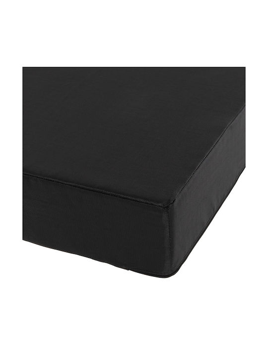 HomeMarkt Sunbed Cushion with Backrest Sifnos Black 200x70cm