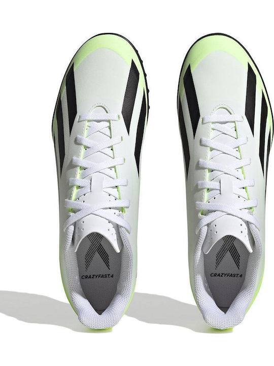 adidas X Crazyfast.4 Football Shoes with Molded Cleats White