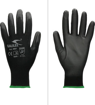 ECD Germany Polyurethane Safety Gloves Black