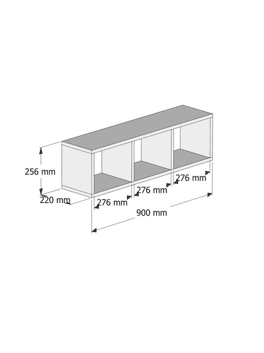 Shelf Wall SONAMA White 90x22x25.6cm