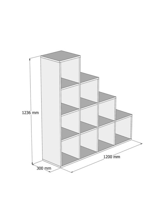Βιβλιοθήκη Scale Sonoma 120x30x123.6εκ.
