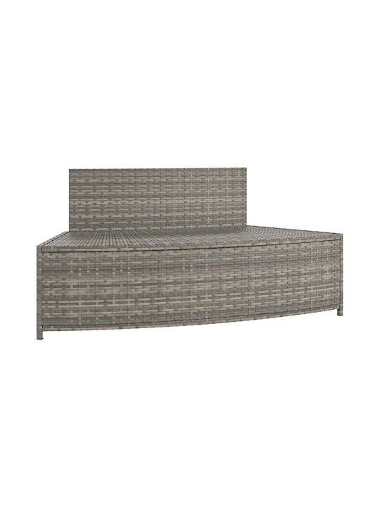 Bancă Exterior Rattan cu Perne 73x45x30cm