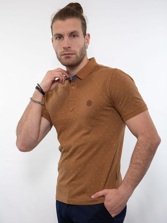 Polo Kurzarmbluse Brown