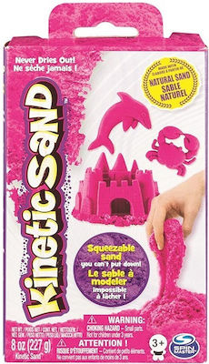 Spin Master Παιχνίδι Κατασκευών με Άμμο Kinetic Sand Neon Pink για Παιδιά 3+ Ετών