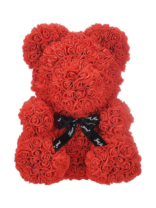 Мече от изкуствени рози Red 40см в кутията Giftland