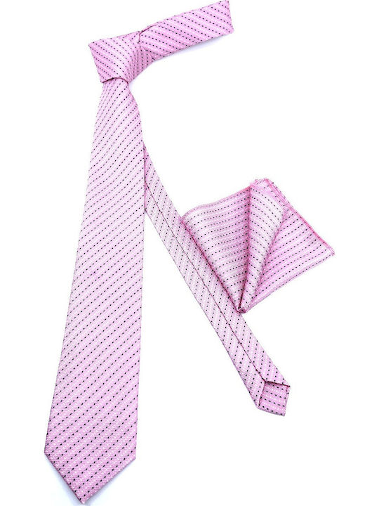 Legend Accessories Set de Cravată pentru Bărbați Tipărit în Culorea Roz