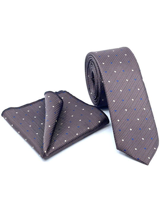 Legend Accessories Men's Tie Set Printed Brown