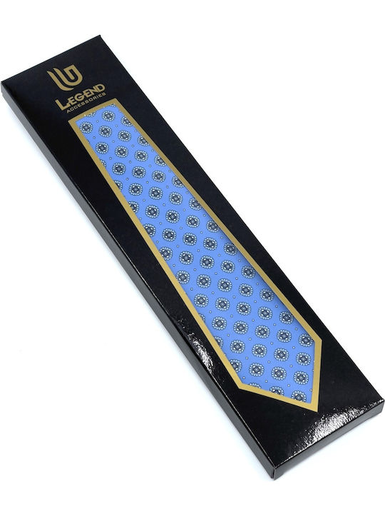 Legend Accessories Silk Men's Tie Printed Light Blue
