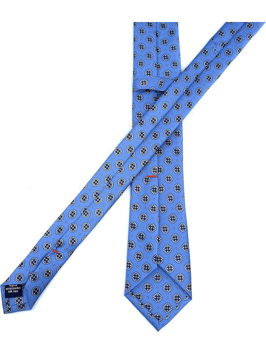 Legend Accessories Silk Men's Tie Printed Light Blue
