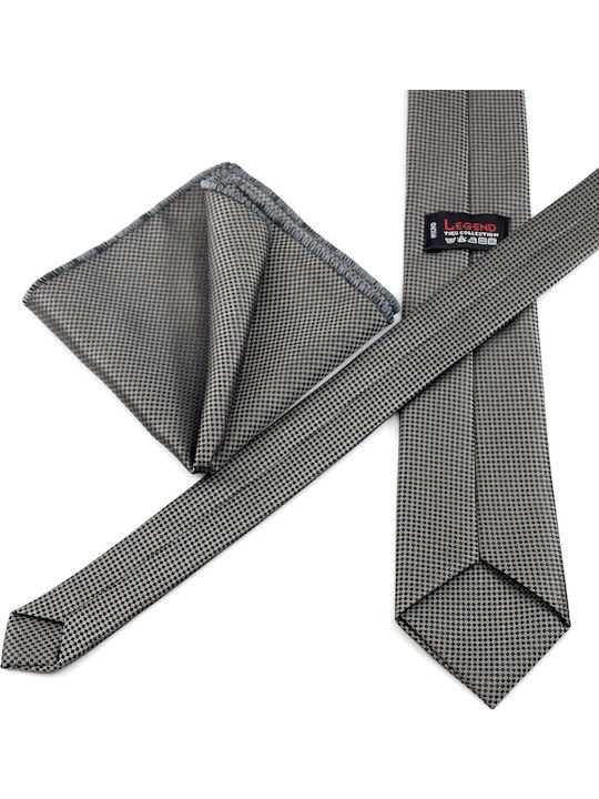 Legend Accessories Herren Krawatten Set Gedruckt in Gray Farbe