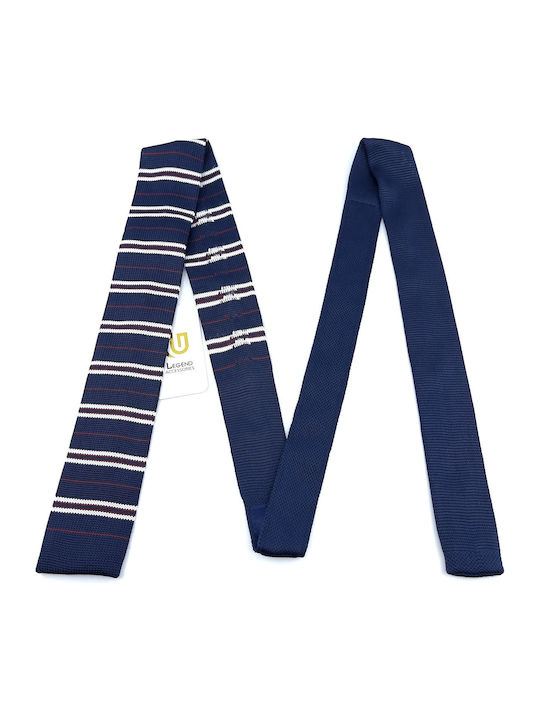 Legend Accessories Cravată pentru Bărbați Sintetic Tricotată Tipărit în Culorea Albastru marin