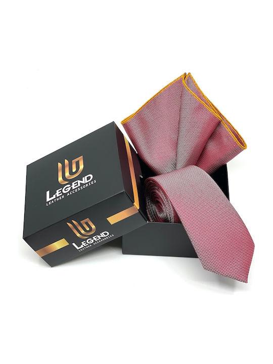 Legend Accessories Synthetic Men's Tie Set Monochrome Burgundy