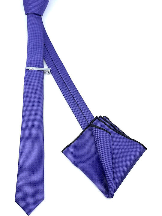 Legend Accessories Synthetic Men's Tie Set Monochrome Purple