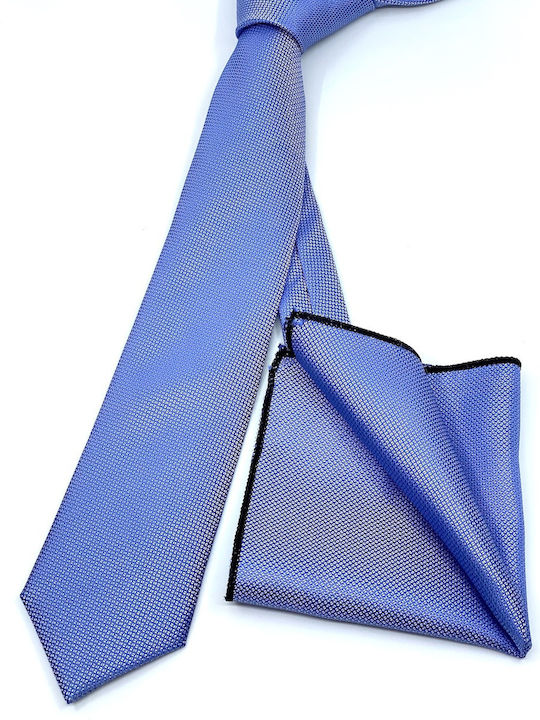 Legend Accessories Synthetic Men's Tie Set Monochrome Light Blue