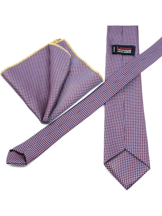 Legend Accessories Set de Cravată pentru Bărbați Tipărit în Culorea Violet