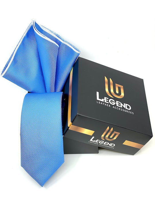 Legend Accessories Synthetic Men's Tie Set Monochrome Light Blue