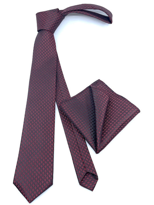 Legend Accessories Men's Tie Set Monochrome Burgundy