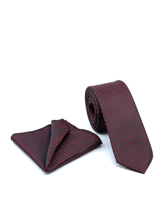 Legend Accessories Men's Tie Set Monochrome Burgundy