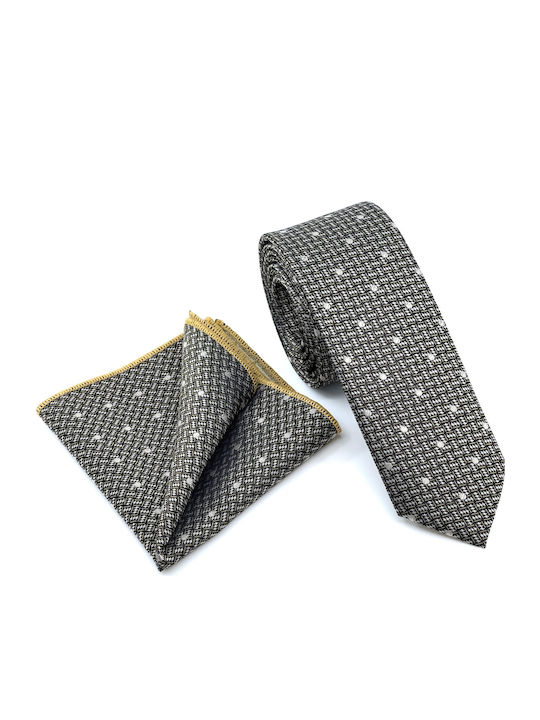 Legend Accessories Men's Tie Set Printed in Gray Color